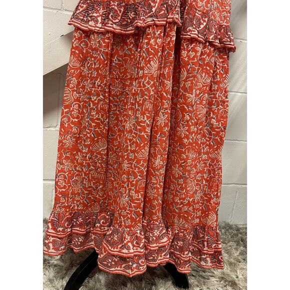 CLEOBELLA Celia Midi Organic Cotton Dress Fan Block Print Woman’s Size M NEW NWT - Picture 9 of 16